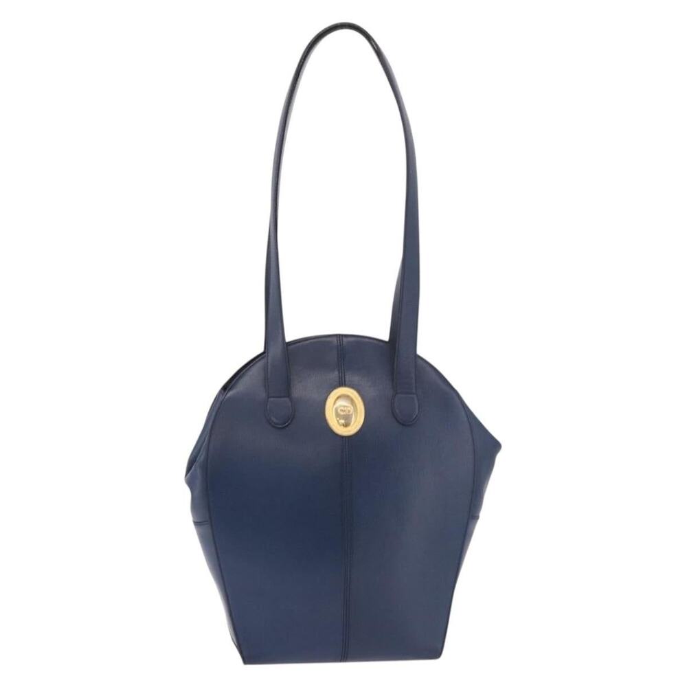 Dior Oblique Coated Canvas Shoulder Bag Blue